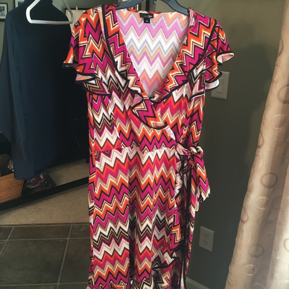 East 5th Faux Wrap Dress